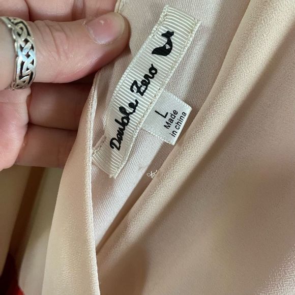 Double Zero Beige Cream and Orange Romper Size Large, Perfect for Summer! - Picture 6 of 12